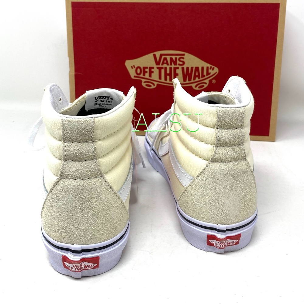 VANS SK8-HI Classic Suede Canvas White Cream Men’s VN0A4U3CFRL - Picture 6 of 8